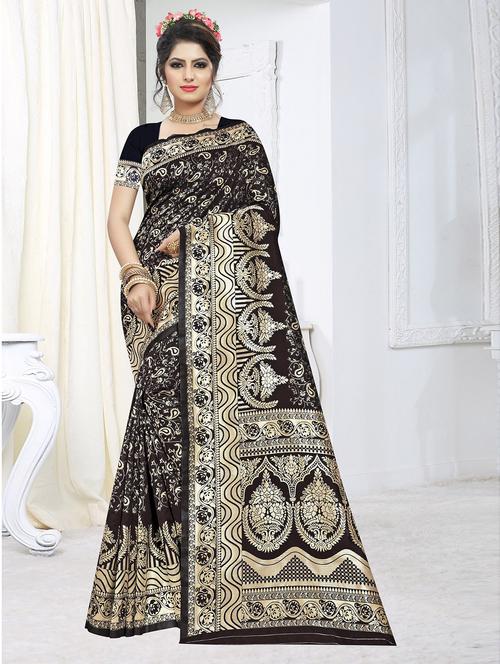 black silk mysore saree - 19684761 - Very Small Image - 1