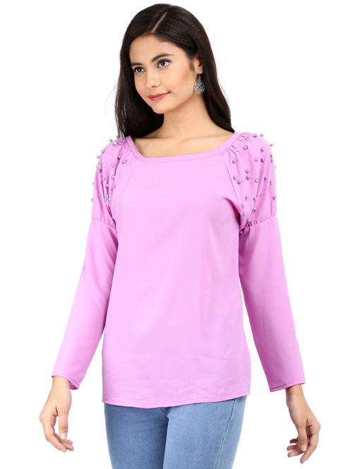 lavender cotton solid regular top - 19684940 - Very Small Image - 1