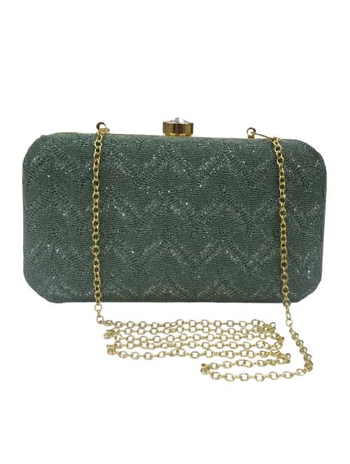 green metal box clutch - 19685585 - Very Small Image - 1