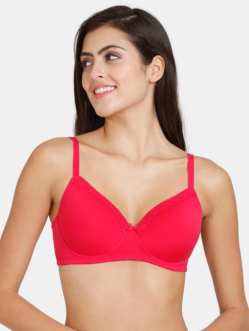 pink cotton tshirt bra - 19685692 - Very Small Image - 1