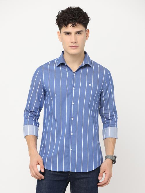 mens stripes casual shirt - 19686322 - Very Small Image - 1