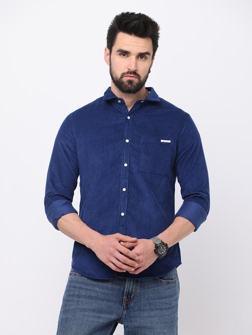 mens self design casual shirt - 19686338 - Very Small Image - 1