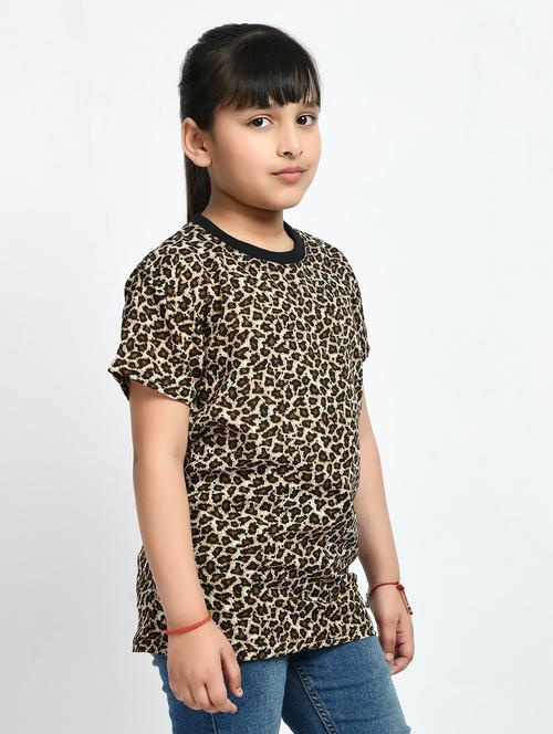 brown animal print regular tee - 19686621 - Very Small Image - 1