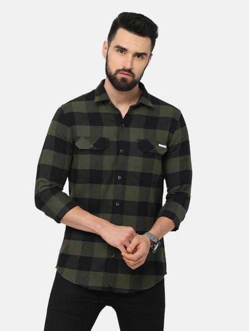 mens checks casual shirt - 19689399 - Very Small Image - 1