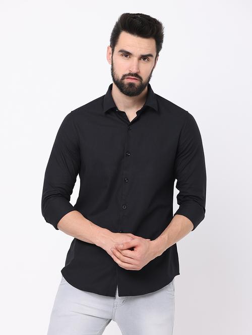 mens solid casual shirt - 19689413 - Very Small Image - 1