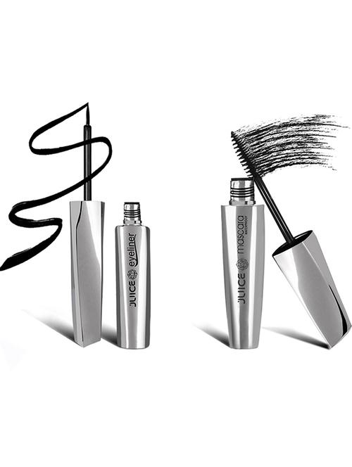 juice | liquid eyeliner - el04 & mascara - ms04 combo | waterproof, sweat proof & smudge proof | pack of 2 | black - 19689603 - Very Small Image - 1