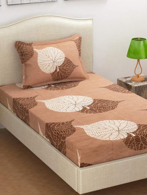 glace cotton single bedsheet with 1 pillow cover - 19689676 - Very Small Image - 1