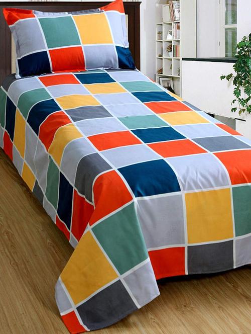 glace cotton single bedsheet with 1 pillow cover - 19689681 - Very Small Image - 1