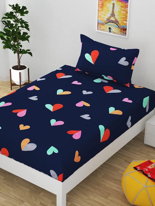 glace cotton single bedsheet with 1 pillow cover - 19689685 - Very Small Image - 1
