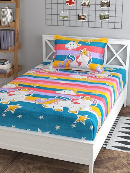glace cotton single bedsheet with 1 pillow cover - 19689701 - Very Small Image - 1
