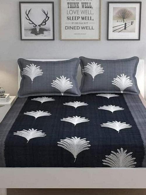 glace cotton printed king size double bed bedsheet with 2 pillow cover - 19689735 - Very Small Image - 1