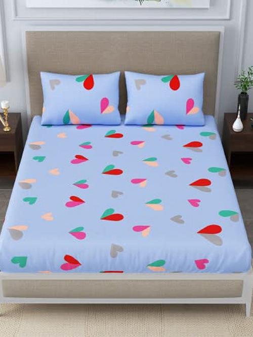 glace cotton printed king size double bed bedsheet with 2 pillow cover - 19689739 - Very Small Image - 1