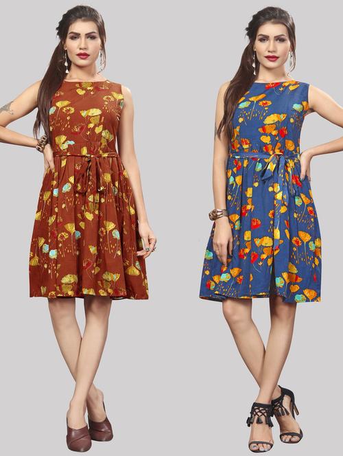 women's combo floral dress - 19689830 - Very Small Image - 1