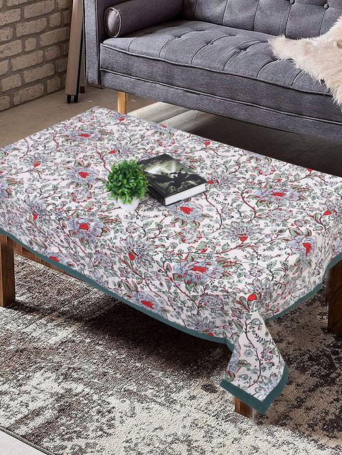 texstylehome cotton multicolor 4 seater 40x60 inch rectangular jaipuri center table cover - 19690252 - Very Small Image - 1