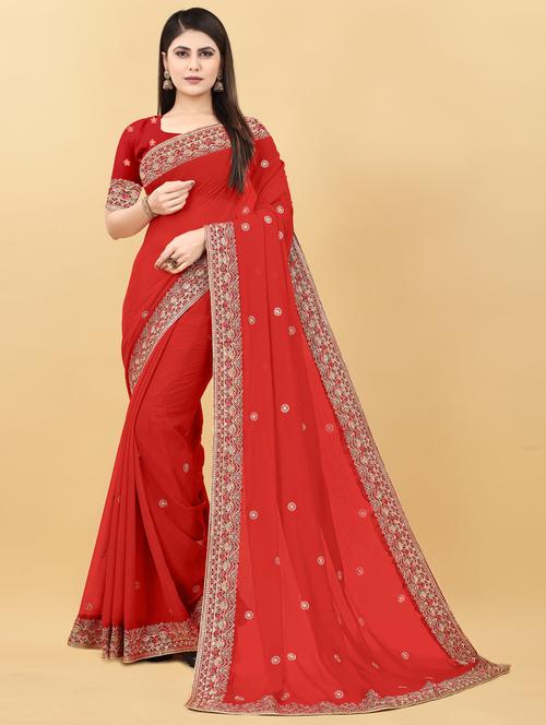 printed woven saree - 19690445 - Very Small Image - 1