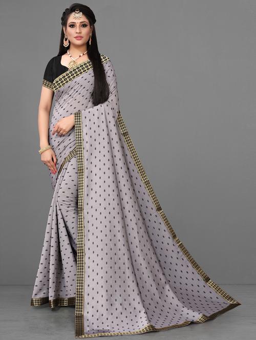 printed woven saree with blouse - 19690583 - Very Small Image - 1