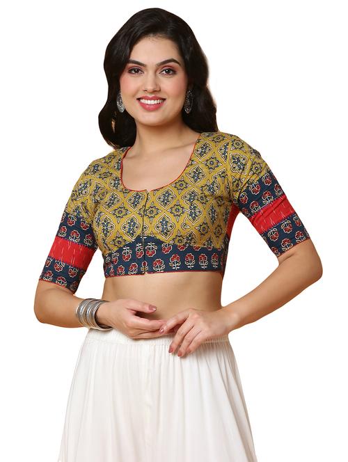 yellow cotton regular blouse - 19690718 - Very Small Image - 1