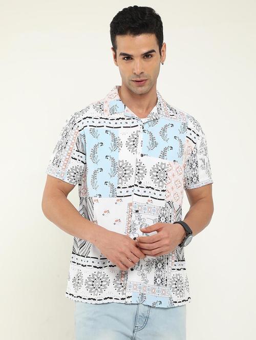 mens florals casual shirt - 19690735 - Very Small Image - 1