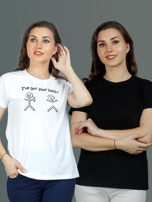 round neck printed regular tees combo - 19690797 - Very Small Image - 1