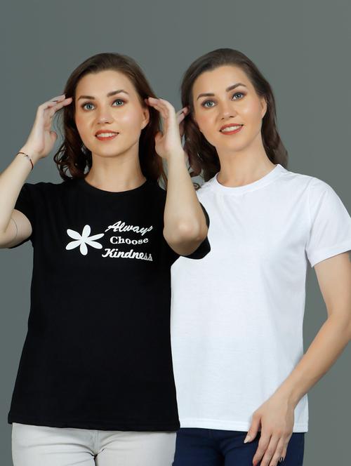 round neck printed regular tees combo - 19690811 - Very Small Image - 1