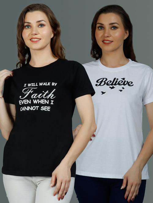 round neck printed regular tees combo - 19690820 - Very Small Image - 1