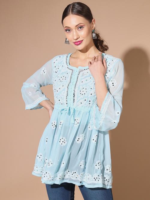 chikankari regular top - 19691209 - Very Small Image - 1