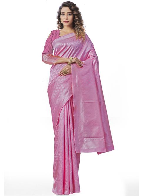 self design kanjivaram saree with blouse - 19691949 - Very Small Image - 1