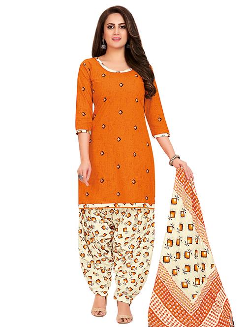 printed unstitched patiyala suit set - 19693234 - Very Small Image - 1