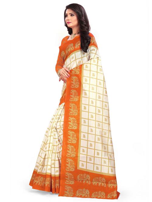checks mysore saree with blouse - 19693346 - Very Small Image - 1
