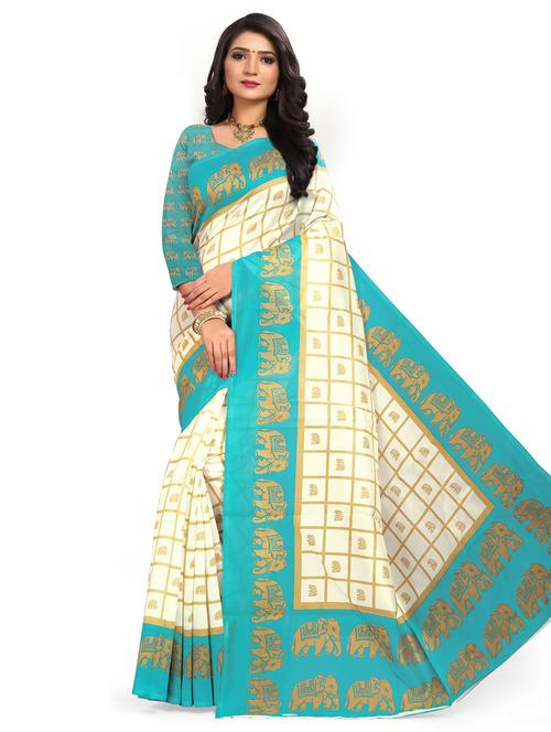 checks mysore saree with blouse - 19693351 - Very Small Image - 1