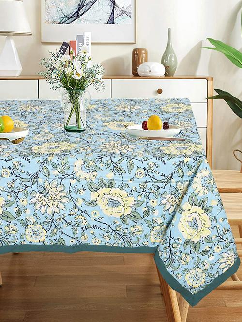 texstylers multicolor cotton printed 4 seater sqaure dining table cloth(60" x 60") - 19693613 - Very Small Image - 1