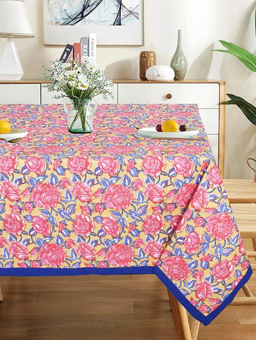 texstylers multicolor cotton printed 4 seater sqaure dining table cloth(60" x 60") - 19693614 - Very Small Image - 1