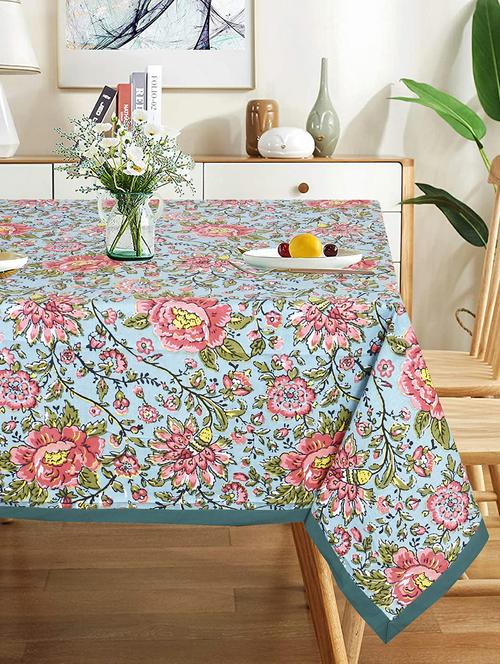 texstylers multicolor cotton printed 4 seater sqaure dining table cloth(60" x 60") - 19693616 - Very Small Image - 1