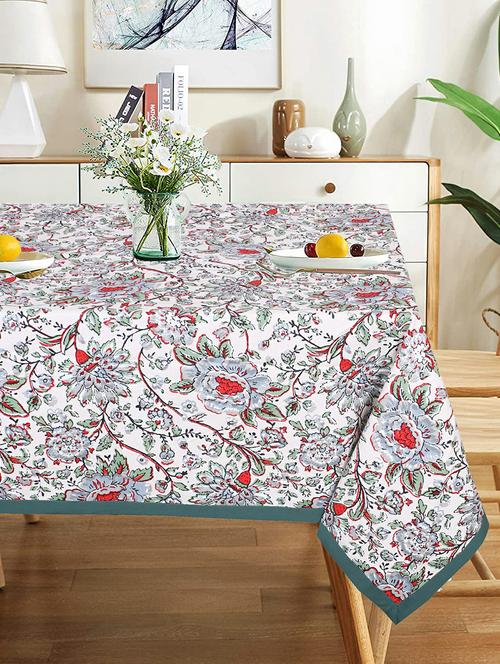 texstylers multicolor cotton printed 4 seater sqaure dining table cloth(60" x 60") - 19693618 - Very Small Image - 1