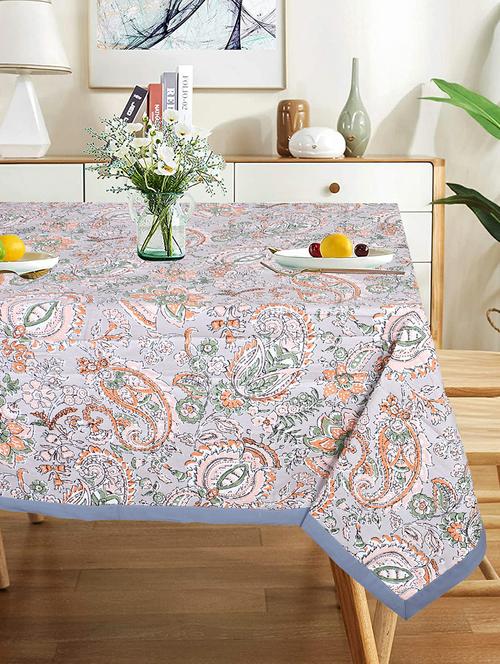 texstylers multicolor cotton printed 4 seater sqaure dining table cloth(60" x 60") - 19693622 - Very Small Image - 1