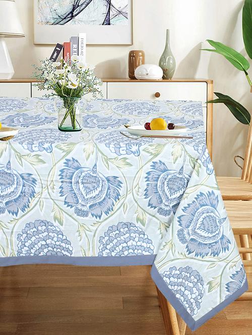 texstylers multicolor cotton printed 4 seater sqaure dining table cloth(60" x 60") - 19693625 - Very Small Image - 1