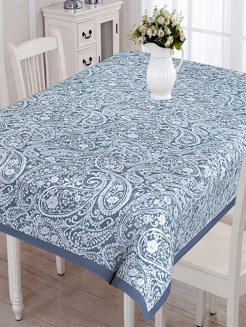 texstylers multicolor cotton printed 6 seater rectangular dining table cloth(54" x 78") - 19693637 - Very Small Image - 1