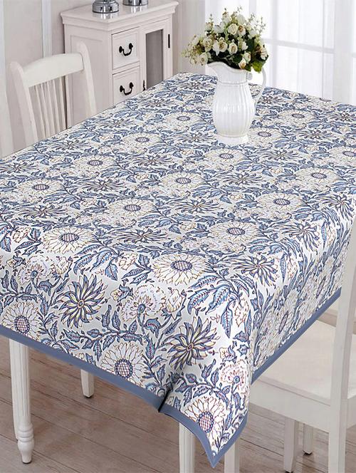 texstylers multicolor cotton printed 6 seater rectangular dining table cloth(60" x 90") - 19693643 - Very Small Image - 1