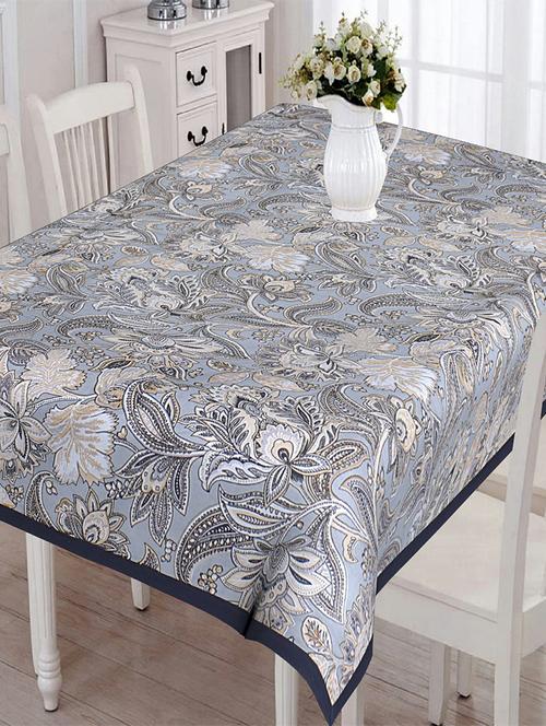 texstylers multicolor cotton printed 6 seater rectangular dining table cloth(60" x 90") - 19693649 - Very Small Image - 1