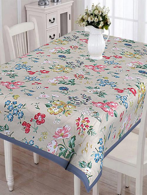 texstylers multicolor cotton printed 8 seater rectangular dining table cloth(60" x 108") - 19693659 - Very Small Image - 1
