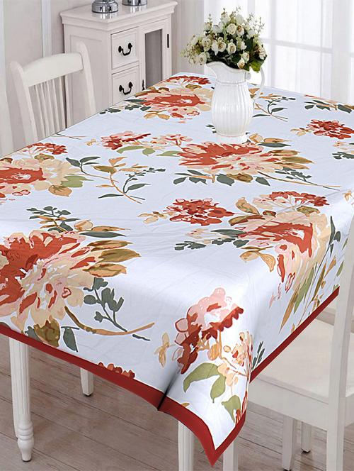 texstylers multicolor cotton printed 8 seater rectangular dining table cloth(60" x 108") - 19693660 - Very Small Image - 1