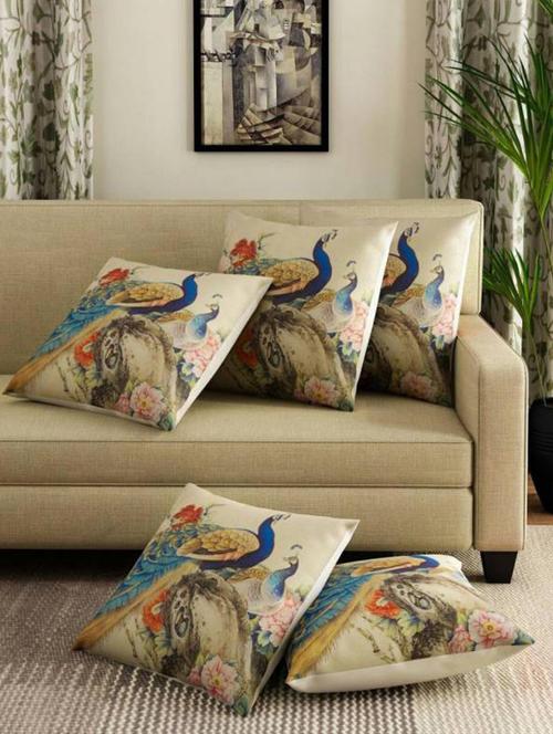 jute cushions covers set of 5 pieces - 19693902 - Very Small Image - 1