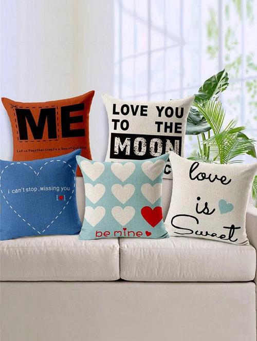 jute cushions covers set of 5 pieces - 19693910 - Very Small Image - 1