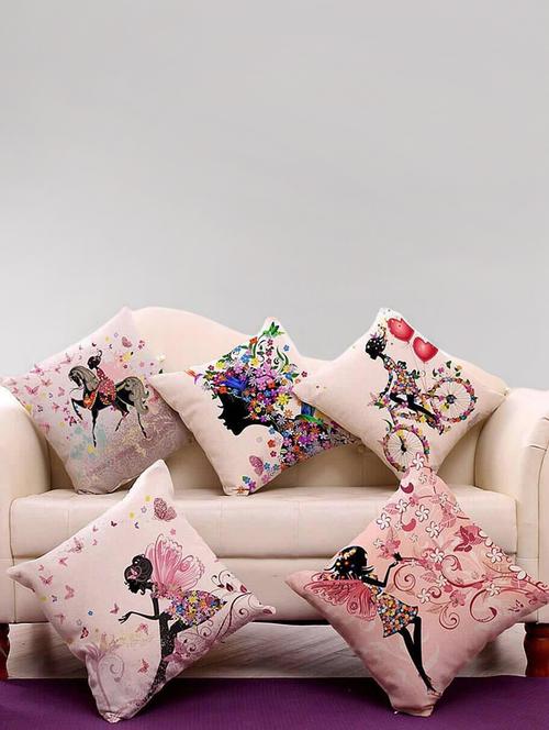 jute cushions covers set of 5 pieces - 19693918 - Very Small Image - 1