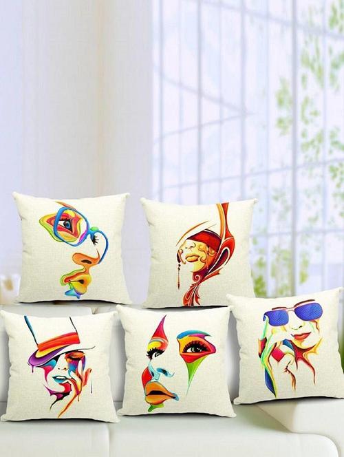 jute cushions covers set of 5 pieces - 19693924 - Very Small Image - 1