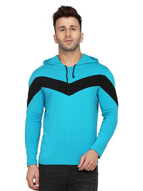 color block hooded t-shirt - 19694431 - Very Small Image - 1