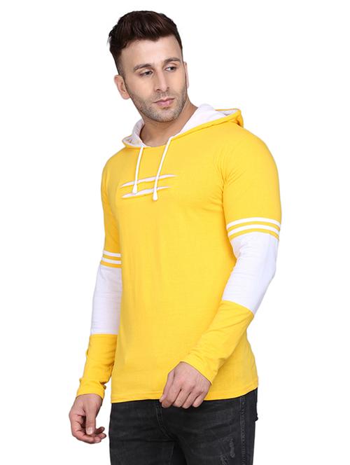 hood neck color block tshirt - 19694482 - Very Small Image - 1