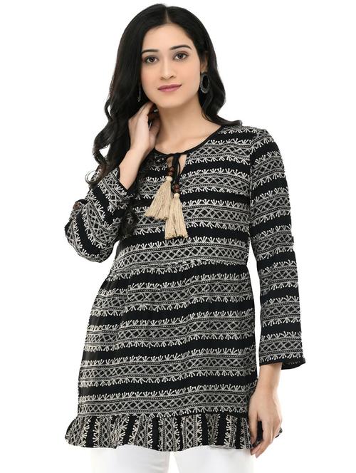 embroidered regular top - 19695338 - Very Small Image - 1