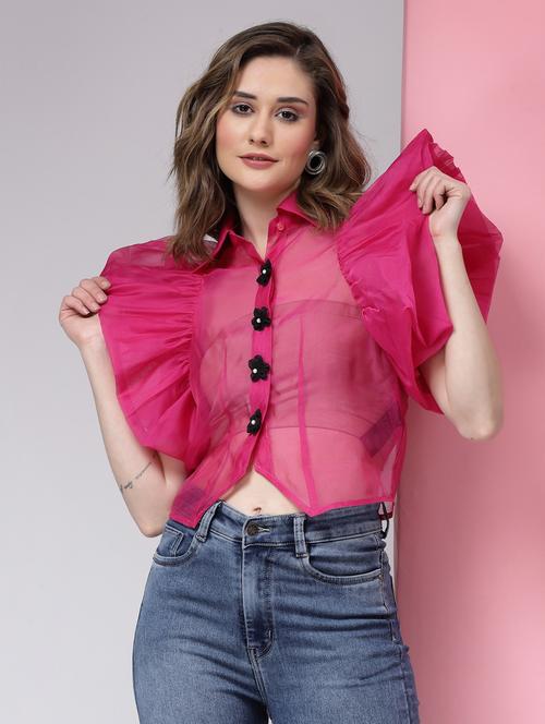 solid sheer regular top - 19695540 - Very Small Image - 1