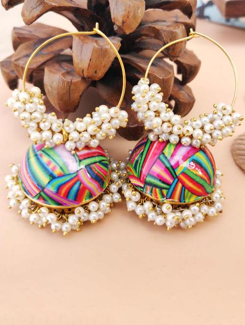 multi colored jhumka - 19695645 - Very Small Image - 1